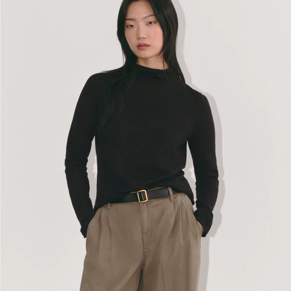 Everlane Black Mockneck Sweater